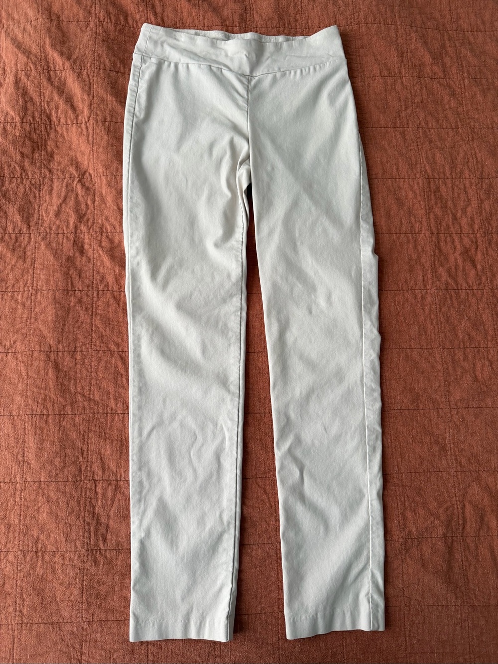 J. McLaughlin Masie Pull-On Pants 4 Stone Beige Slim Tapered Leg Elastic Waist - Picture 3 of 11